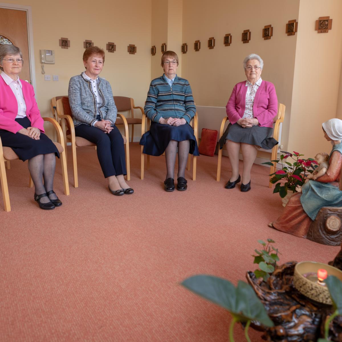 Nuns in Prayer room