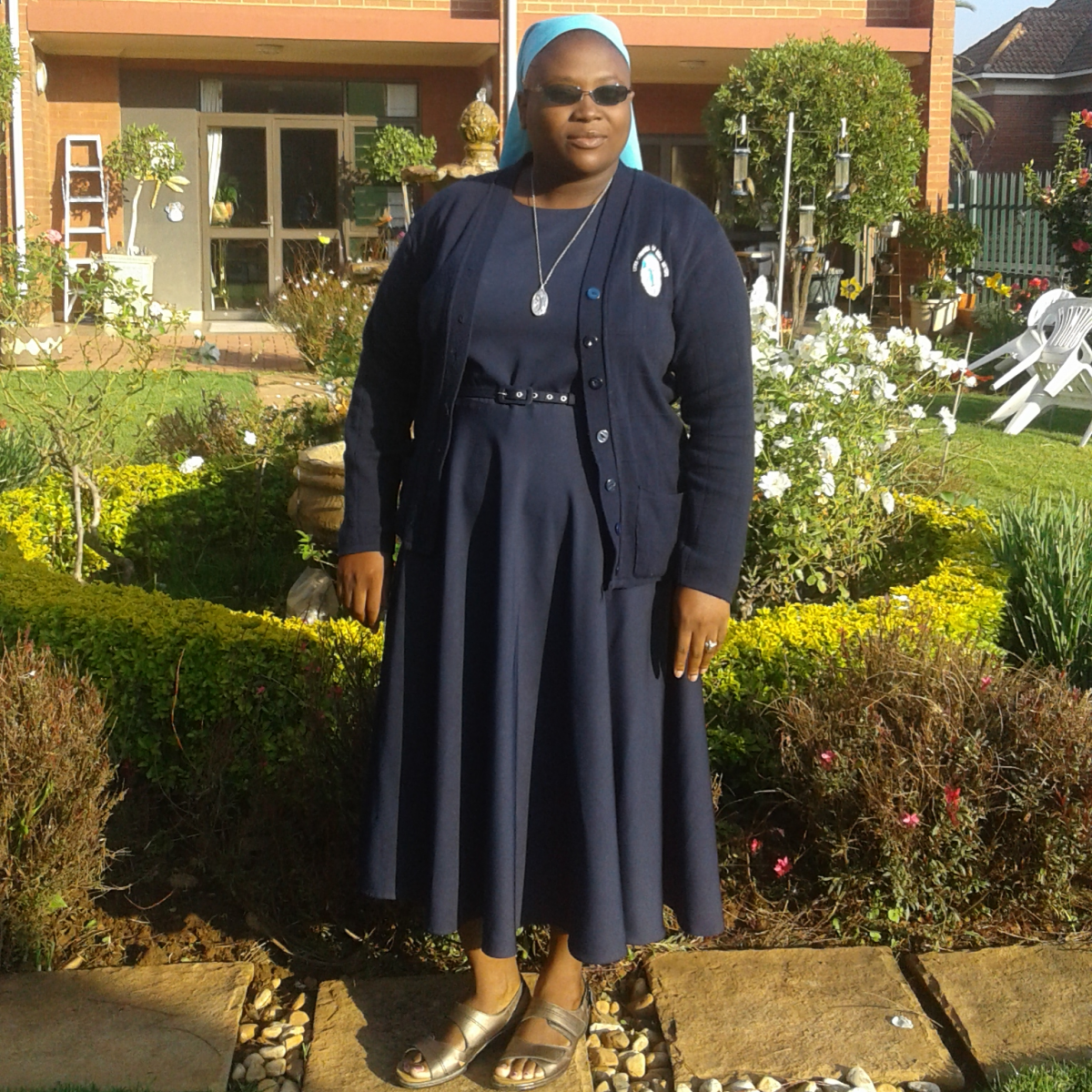 Sister Itayi nun outside in sun